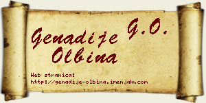 Genadije Olbina vizit kartica
